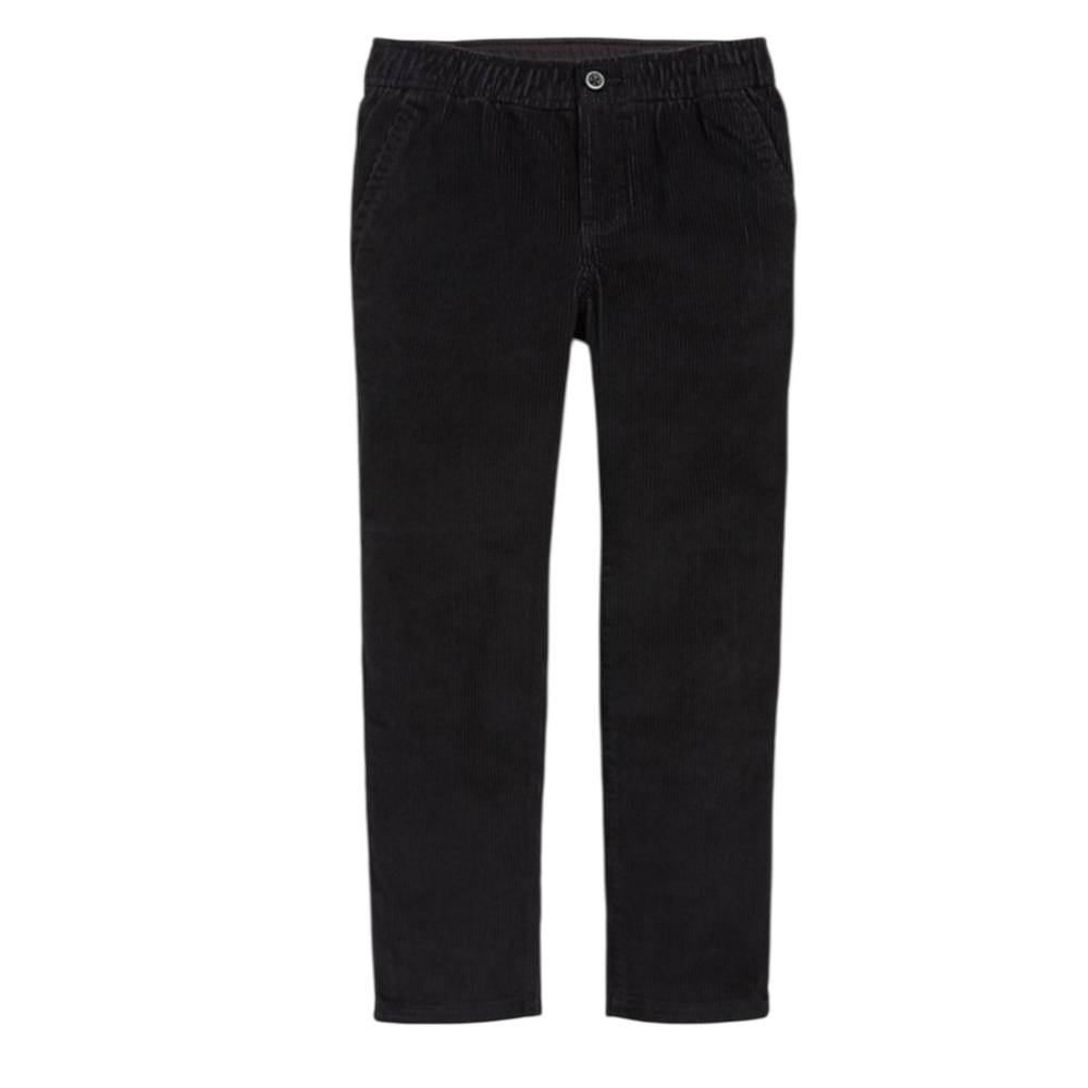 NWT Old Navy Boys Black Corduroy Pants 10-12 Plus Husky Warm‎ Winter Casual